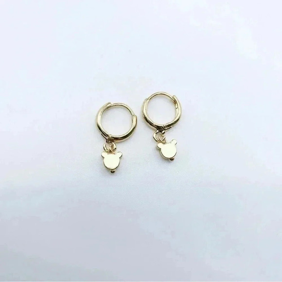 Mickey Petit Drop Hoops Earrings - Picture 1 of 4